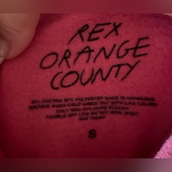Rex Orange County Hoodie Adult Small Pink Pull Over Pony Graphic Album Merch - Picture 3 of 3